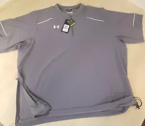 Under Armour Men Shirt Gray XXL / 2TG / EXEXG Baseball 1/4 Side Zipper With Logo - Picture 1 of 13