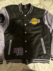 Los Angeles Lakers NBA Men's Purple Classic Varsity Bombers Jacket Medium Logo - Picture 1 of 10
