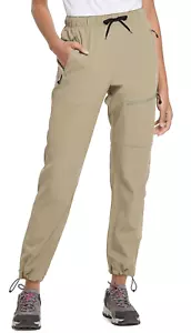 Women'S Hiking Pants Quick Dry Lightweight Water Resistant Elastic Waist Cargo P - Picture 1 of 12