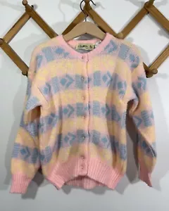 Vintage Cardigan Sweater Made In Italy Kids 3/4 - Picture 1 of 7