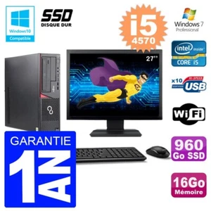 PC Fujitsu Esprimo E720 E85 + Dt Bildschirm 27'' i5-4570 RAM 16Go 960 GB SSD - Bild 1 von 4