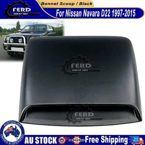 BONNET SCOOP With Seal BLACK Fits NISSAN NAVARA D22 1997-2015 - Picture 1 of 6
