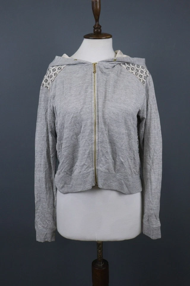 Juicy Couture Los Angeles Gray Long Sleeve Full Zip Hoodie Sweatshirt Size M - Image 1 of 4