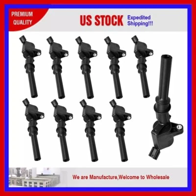 10PC IGNITION COIL UFD267 for FORD F-450 SUPER DUTY 6.8L V10 1999 2000 2001 2002 - Image 1 of 4