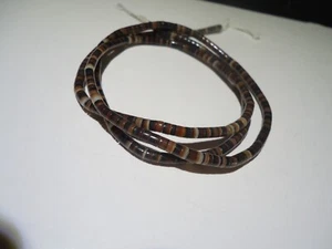 NOS WHOLESALE JEWELRY HEISHE BEADS 2-3MM BROWN LIP SHELL 24" STRAND NECKLACE - Picture 1 of 2