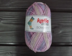 Katia Bombay II, cotton blend sock yarn, 1 ball, 100 gr. 460m/506 yds., NEW - Picture 1 of 2