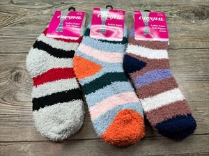 Ladies Super Soft Slipper Fuzzy Socks Fun Prints Warm one size Brand New - Picture 1 of 4