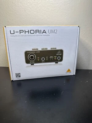 Behringer U-PHORIA UM2 Audiophile 2x2 USB Audio Interface With XENYX Mic Preamp - Image 1 of 3