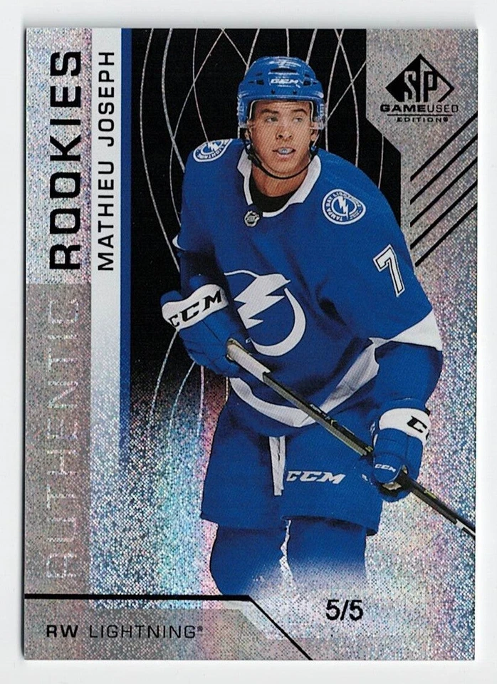 2018-19 SP Game-Used Rookie Snowstorm Parallel #156 Mathieu Joseph 5/5 RC - Image 1 of 1