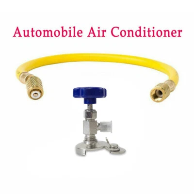 AC R12 R22 Can Tap Tapper Dispenser Valve Refrigerant Charging Recharge Hose Kit - Imagem 1 de 4