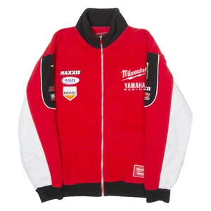 MILWAUKEE Yamaha Racing Mens Fleece Jacket Red Colourblock L - Picture 1 of 6
