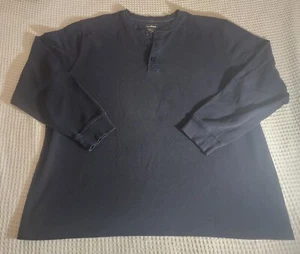 Suéter LL Bean Para Hombre XXL Azul Marino Manga Larga 100% Algodón Escote 3 Botones - Imagen 1 de 9