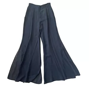 Tadashi schwarz transparent Netz weites Bein Hose 4 26 Festival Whimsigoth Fee Grunge - Bild 1 von 15