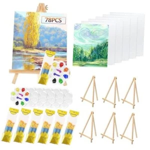 78 Pcs Art Painting Kit Supplies Set for Kids to Party - 6 Packs B Kit : 6 Sets - Picture 1 of 8