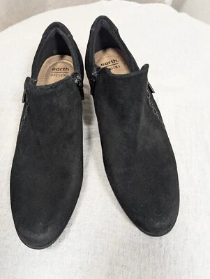Earth Origins Collette Caitlyn Mujer 8 Botines Negro Gamuza Cremallera Botines Foto 1 de 4