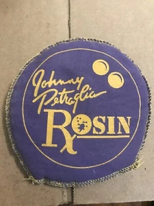 VINTAGE Johnny Petraglia Bowling Rosin Bag Purple With Yellow Writing - Picture 1 of 2