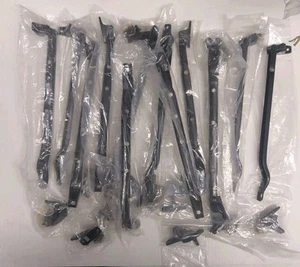 Lotto Lavoro Di 12 SOPPORTI Finestre a battente nero 28cm - Foto 1 di 6