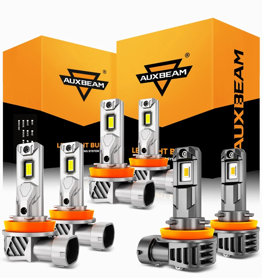 For Nissan Rogue 2014-2025 AUXBEAM Canbus LED Headlights Fog Light White 6500K - Image 1 of 4