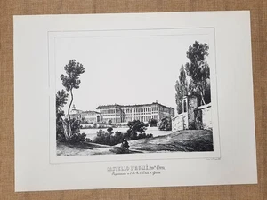 Castello d'Agliè 1857 Monarchia di Savoia Enrico Gonin Fratelli Doyen Ristampa - Picture 1 of 1
