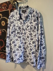 Moonshine Spirit Cotton Mens 2XL Button Up Shirt Cowboy Western Pearl Snaps - Picture 1 of 15