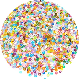 10000 piezas lentejuelas planas sueltas, lentejuelas brillantes redondas a granel de 4 mm para manualidades, mixtas Co - Imagen 1 de 12