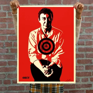 Shepard Fairey Jasper Johns Red Limited Edition Print Obey Giant 2009 LE #/450 - Picture 1 of 1