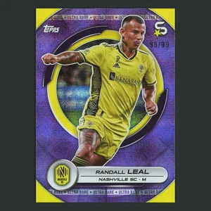 Randall Leal /99 #89 2024 Topps MLS Superstars Ultra Rare Purple Nashville SC - Picture 1 of 4