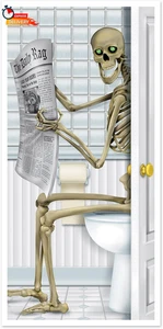 Beistle Scheletro Copriporta Bagno Accessorio per Feste - Foto 1 di 1