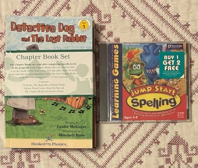 1998- “Hooked On Phonics Chapter Book Set” & “JumpStart Spelling CD-ROM” - Image 1 of 4