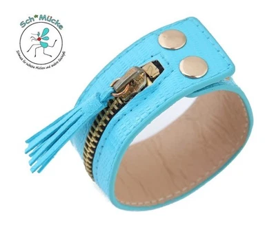 Armband Reissverschluss Kordel türkis Vintage Glücksbringer Geschenkidee Rarität - Bild 1 von 4