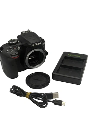 Nikon D3400 24.2MP DSLR Camera Body SC#5.9K Charger Cable Cap - Image 1 of 4