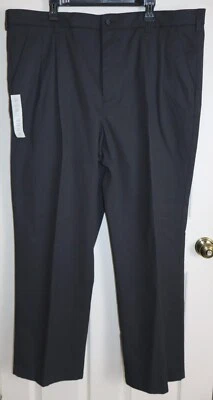 NWT Croft &Barrow Classic Fit F/F EasyCare Stretch Khakis Black & Gray Vrs Sizes - Image 1 of 4