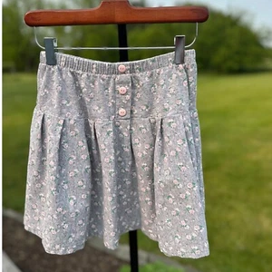 New Moves Floral Skirt Pleated Elastic Waist Casual Kids Size 14-16 - Picture 1 of 6