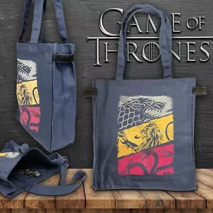 Official Game Of Thrones Stark Lannister Targaryen Multi Sigil Tote Shopping Bag - Picture 1 of 2