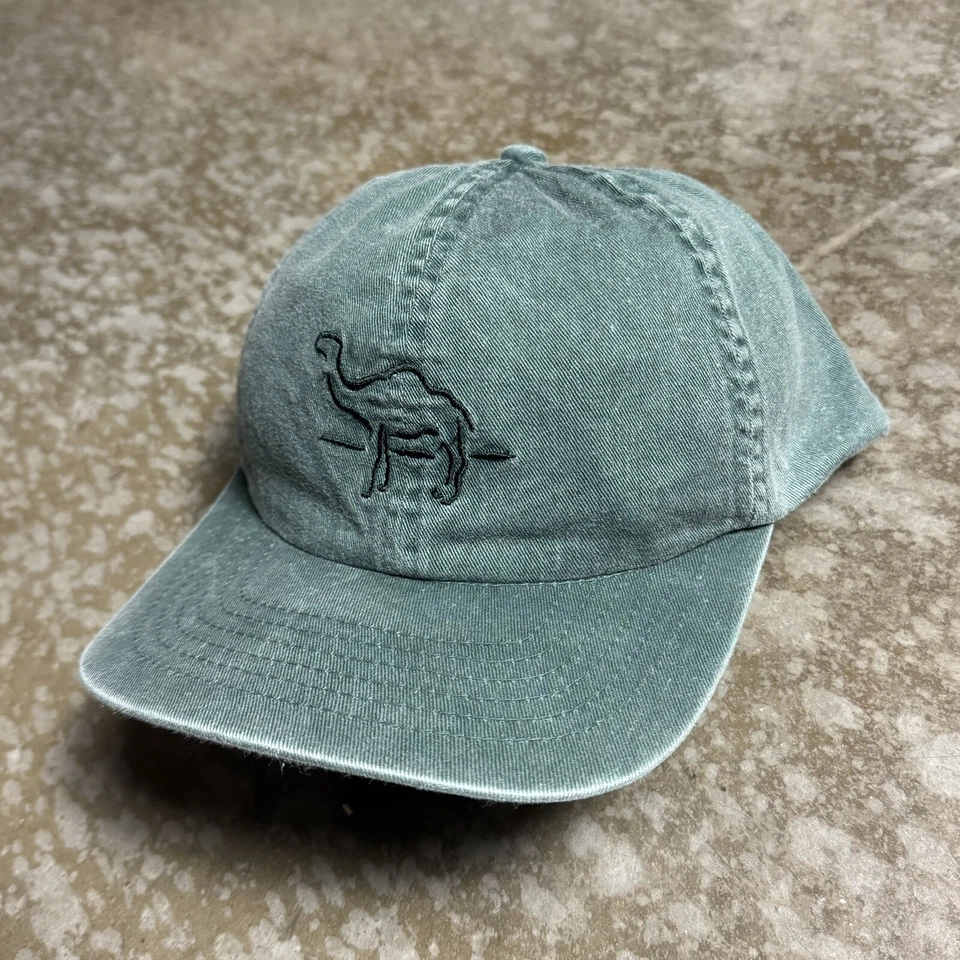 Sombrero camel vintage gorra correa trasera papá verde NOS 90s cigarrillo tabaco Foto 1 de 4