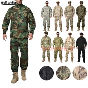 Mens Military Tactical Combat BDU Uniform Jacket Pants Suits Sets SWAT - Picture 1 of 42