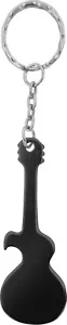 Keychain - Guitar Shaped Black Colored Novelty Bottle Opener #35019 - Picture 1 of 1
