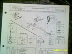 Vintage 1994 Weedeater String Trimmer HP28P / HP30SBP Parts List 530082236 - Picture 1 of 1