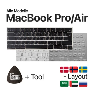 Ersatztasten & Scharniere für MacBook Pro/Air volle Sets RU SE NO DK Arabic - Picture 1 of 14