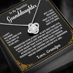 To My Granddaughter Necklace, Xmas Birthday Gift For Granddaughter From Grandpa - Picture 1 of 6