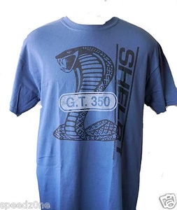SHELBY GT 350 DENIM BLUE COLORED MENS SHIRT - Picture 1 of 1