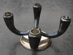 Top Art Deco silver Candlestick Gebruder Deyhle Germany for 4 candles 835/1000 - Picture 1 of 4