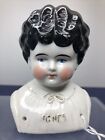 4.25X3.25X2.25?Antique Bisque German China Doll Head Hertwig Agnes Turned Head O