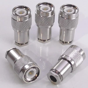 5pcs TNC Male Clamp Clamp Plug, 50Ω for RG58 LMR195 LMR200, 50 Ohm, Top Hat - Picture 1 of 2