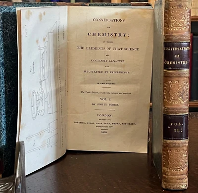 CONVERSATIONS ON CHEMISTRY - Marcet, 1825 - PHYSICS, SCIENCE EDUCATION FOR WOMEN - image 1 of 4