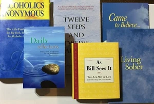 Alcoholics Anonymous Collection Set-Big Book 12x12 Daily Reflections etc. - Picture 1 of 5