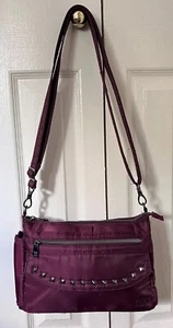 Lug Pacer 2 Studded Crossbody Bag Maroon . Light Weight Purse. Lug Purse Maroon - Picture 1 of 15