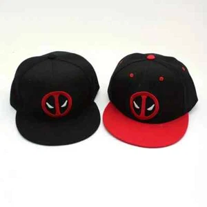Deadpool Wide Rim Snapback Hats. 2 Color Choices. Brand New. Awesome Quality. - Picture 1 of 16