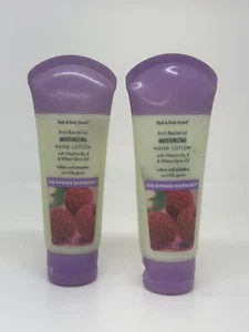 Bath & Body Works Anti-Bacterial Hand Lotion 2 Fl Oz Sun-Ripened Raspberry X 2 - Picture 1 of 7