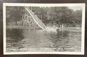 Postal de colección RPPC Wissota Beach Resort Lake Wissota, Chippewa Falls, WIS. - Imagen 1 de 7